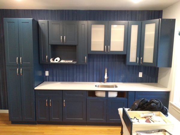 Navy Kitchen & Glass Uppers — Kitchens project by NH Total Construction