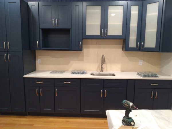 Navy Kitchen & Stone Counters — Kitchens project by NH Total Construction