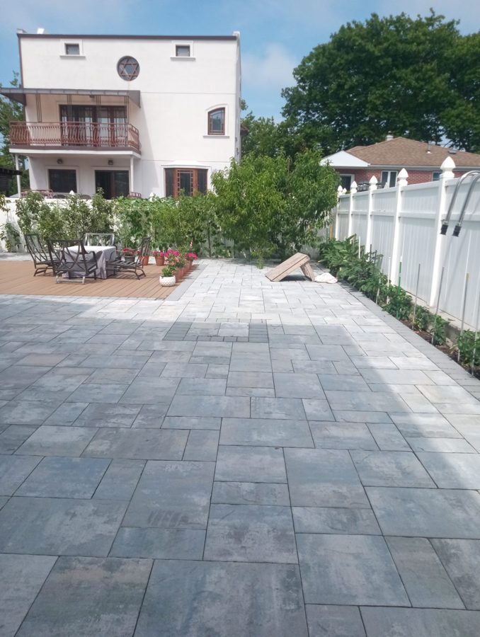 Paver patio and masonry hardscape installation